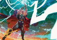 Lightning Strike Art Card (Gold-Stamped Signature) - Art Series: Marvel Super Heroes - Magic: The Gathering card