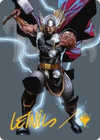 Thor, God of Thunder Art Card (Gold-Stamped Signature) - Art Series: Marvel Super Heroes - Magic: The Gathering card