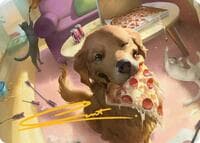 Lucky the Pizza Dog Art Card (Gold-Stamped Signature) - Art Series: Marvel Super Heroes - Magic: The Gathering card
