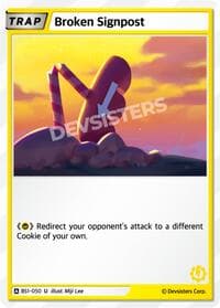Broken Signpost - Brave Beginning - CookieRun: Braverse TCG card
