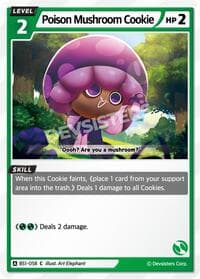 Poison Mushroom Cookie (058) - Brave Beginning - CookieRun: Braverse TCG card