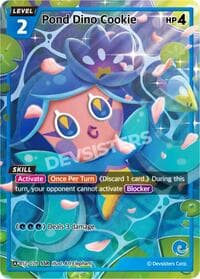 Pond Dino Cookie (SSR) - Brave Beginning - CookieRun: Braverse TCG card