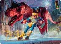 Moon Girl and Devil Dinosaur Art Card (Gold-Stamped Signature) - Art Series: Marvel Super Heroes - Magic: The Gathering card