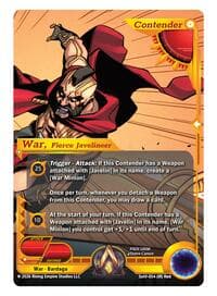 War, Fierce Javelineer - Spoils of the Vault - Alpha Clash card
