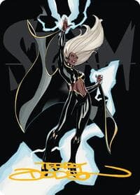 Storm, Windrider Art Card (Gold-Stamped Signature) - Art Series: Marvel Super Heroes - Magic: The Gathering card