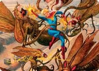 Captain Marvel, Apex Avenger Art Card (Gold-Stamped Signature) - Art Series: Marvel Super Heroes - Magic: The Gathering card
