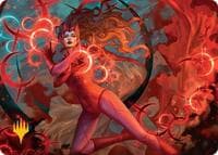 Scarlet Witch, Chaotic Avenger Art Card (Gold-Stamped Planeswalker Symbol) - Art Series: Marvel Super Heroes - Magic: The Gathering card