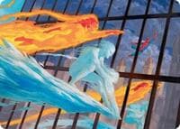 Iceman and Firestar Art Card - Art Series: Marvel Super Heroes - Magic: The Gathering card