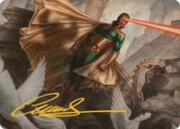The Vision Art Card (Gold-Stamped Signature) - Art Series: Marvel Super Heroes - Magic: The Gathering card