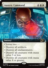Austere Command (Extended Art) - Commander: Marvel Super Heroes - Magic: The Gathering card
