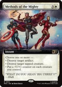 Methods of the Mighty (Extended Art) - Commander: Marvel Super Heroes - Magic: The Gathering card