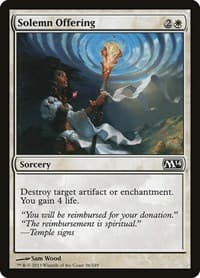 Solemn Offering - Magic 2014 (M14) - Magic: The Gathering card