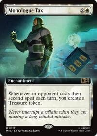 Monologue Tax (Extended Art) - Commander: Marvel Super Heroes - Magic: The Gathering card