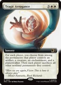 Tragic Arrogance (Extended Art) - Commander: Marvel Super Heroes - Magic: The Gathering card