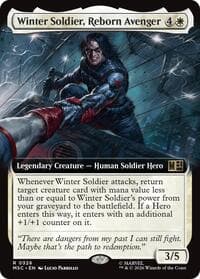 Winter Soldier, Reborn Avenger (Extended Art) - Commander: Marvel Super Heroes - Magic: The Gathering card