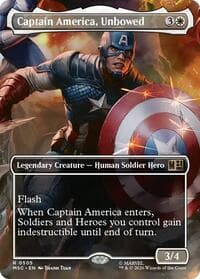 Captain America, Unbowed (Borderless) - Commander: Marvel Super Heroes - Magic: The Gathering card