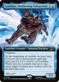 Lockjaw, Slobbering Teleporter (Extended Art) - Commander: Marvel Super Heroes - Magic: The Gathering card