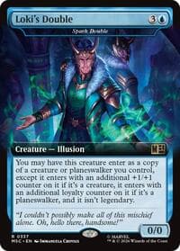 Loki's Double - Spark Double (Extended Art) - Commander: Marvel Super Heroes - Magic: The Gathering card