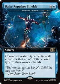 Raise Repulsor Shields - Raise the Palisade (Extended Art) - Commander: Marvel Super Heroes - Magic: The Gathering card
