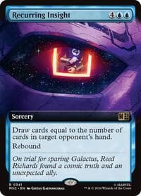 Recurring Insight (Extended Art) - Commander: Marvel Super Heroes - Magic: The Gathering card