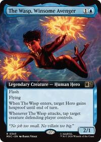 The Wasp, Winsome Avenger (Extended Art) - Commander: Marvel Super Heroes - Magic: The Gathering card