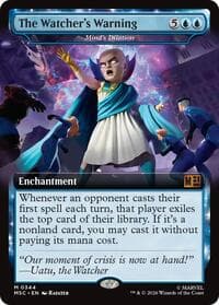 The Watcher's Warning - Mind's Dilation (Extended Art) - Commander: Marvel Super Heroes - Magic: The Gathering card