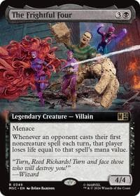 The Frightful Four (Extended Art) - Commander: Marvel Super Heroes - Magic: The Gathering card