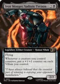 Iron Monger, Sadistic Tycoon (Extended Art) - Commander: Marvel Super Heroes - Magic: The Gathering card