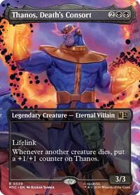 Thanos, Death's Consort (Borderless) - Commander: Marvel Super Heroes - Magic: The Gathering card