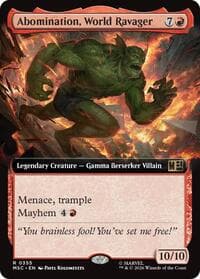 Abomination, World Ravager (Extended Art) - Commander: Marvel Super Heroes - Magic: The Gathering card
