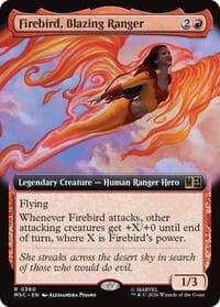 Firebird, Blazing Ranger (Extended Art) - Commander: Marvel Super Heroes - Magic: The Gathering card