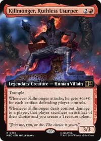 Killmonger, Ruthless Usurper (Extended Art) - Commander: Marvel Super Heroes - Magic: The Gathering card