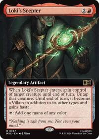 Loki's Scepter (Extended Art) - Commander: Marvel Super Heroes - Magic: The Gathering card