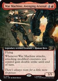 War Machine, Avenging Arsenal (Extended Art) - Commander: Marvel Super Heroes - Magic: The Gathering card