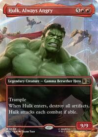 Hulk, Always Angry (Borderless) - Commander: Marvel Super Heroes - Magic: The Gathering card
