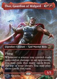 Thor, Guardian of Midgard (Borderless) - Commander: Marvel Super Heroes - Magic: The Gathering card