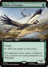 Birds of Paradise (Extended Art) - Commander: Marvel Super Heroes - Magic: The Gathering card