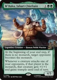 M'Baku, Jabari Chieftain (Extended Art) - Commander: Marvel Super Heroes - Magic: The Gathering card