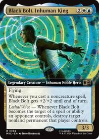 Black Bolt, Inhuman King (Extended Art) - Commander: Marvel Super Heroes - Magic: The Gathering card