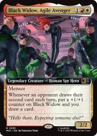 Black Widow, Agile Avenger (Extended Art) - Commander: Marvel Super Heroes - Magic: The Gathering card