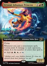 Crystal, Inhuman Princess (Extended Art) - Commander: Marvel Super Heroes - Magic: The Gathering card