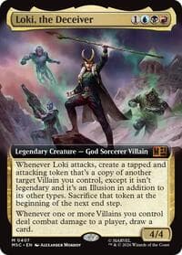 Loki, the Deceiver (Extended Art) - Commander: Marvel Super Heroes - Magic: The Gathering card