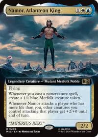 Namor, Atlantean King (Extended Art) - Commander: Marvel Super Heroes - Magic: The Gathering card