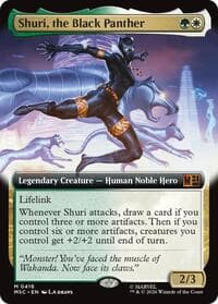 Shuri, the Black Panther (Extended Art) - Commander: Marvel Super Heroes - Magic: The Gathering card