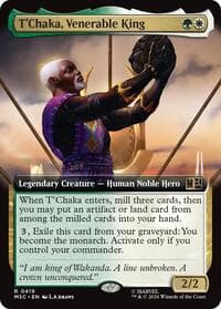 T'Chaka, Venerable King (Extended Art) - Commander: Marvel Super Heroes - Magic: The Gathering card