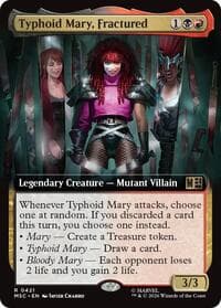 Typhoid Mary, Fractured (Extended Art) - Commander: Marvel Super Heroes - Magic: The Gathering card