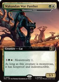 Wakandan War Panther - Fleecemane Lion (Extended Art) - Commander: Marvel Super Heroes - Magic: The Gathering card