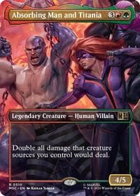 Absorbing Man and Titania (Borderless) - Commander: Marvel Super Heroes - Magic: The Gathering card