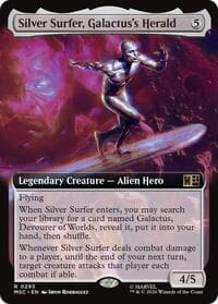 Silver Surfer, Galactus's Herald (Extended Art) - Commander: Marvel Super Heroes - Magic: The Gathering card