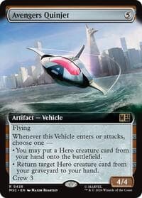 Avengers Quinjet (Extended Art) - Commander: Marvel Super Heroes - Magic: The Gathering card